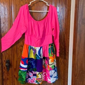 Retro 70s fit and flare funky dress!